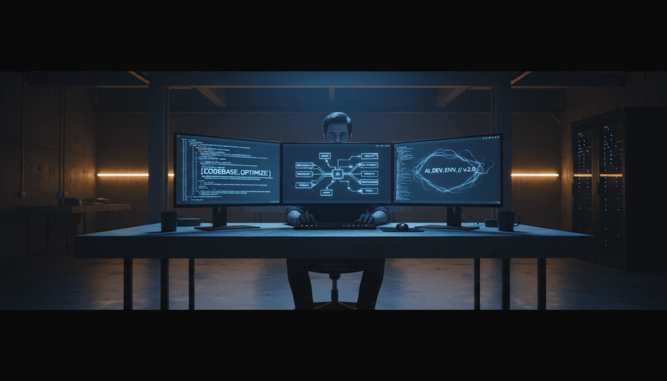 Developer working with AI automation systems