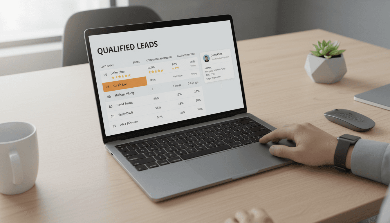 Lead qualification system with AI scoring and priority ranking