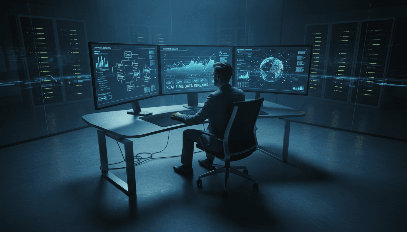 AI automation dashboard with real-time workflow data