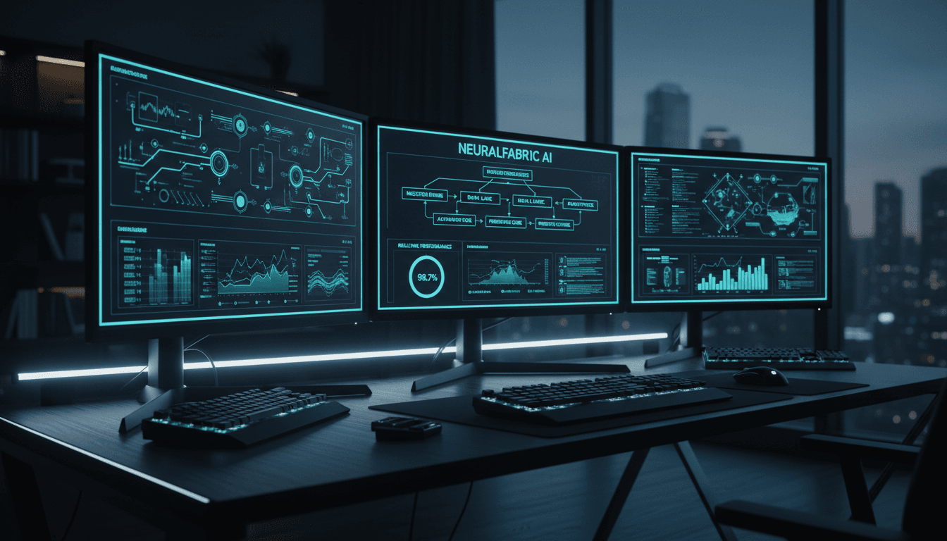 AI automation dashboard displaying intelligent workflow systems and data streams